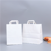 Bossa d'embalatge portàtil d'aliments de paper kraft blanc